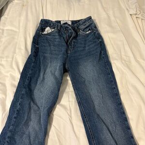 Denim&Co Blue Straight Leg Jeans